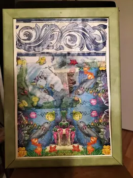 cadre bois et création déco patch mer