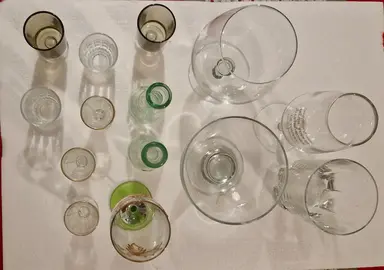 verres dépareillés