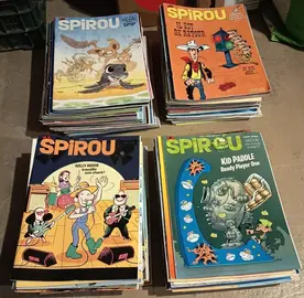 une centaine de numéro du magazine Spirou