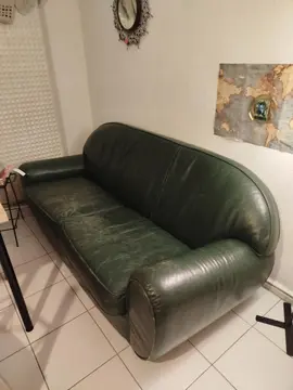 canapé cuir vert
