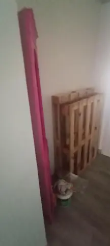 4 palettes propres centrale vapeur fendu mais qui marche très bien coussins .. et divers objets