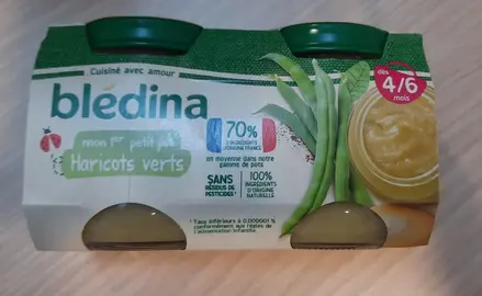 lot petits pots Bledina haricots verts