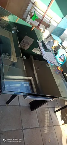 table en verre avec ralonge