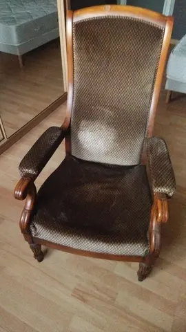 fauteuil tissu/bois