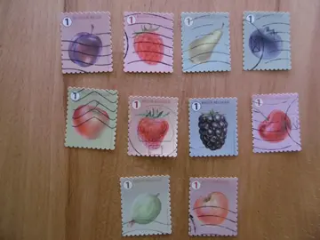 Série timbres BELGIQUE FRUITS 2018