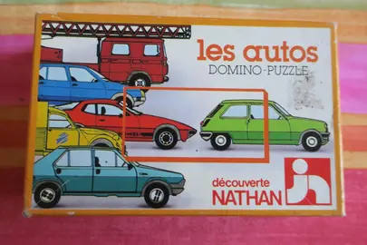 JEU éducatif vintage DOMINO-PUZZLE NATHAN 1979
