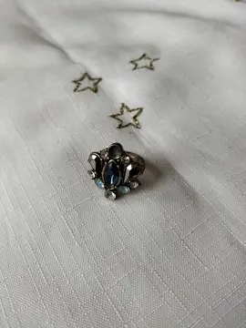 bague 20 mm eclat bleuté