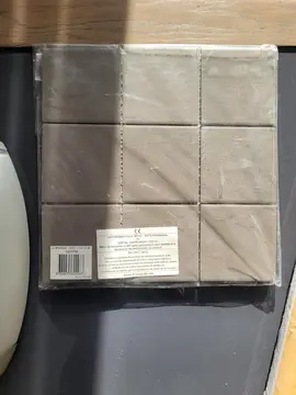 plaque de 9 carreaux emballés