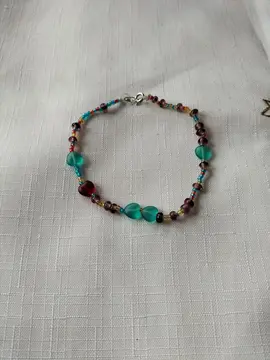 bracelet 7 cm perles multicolores