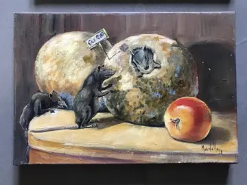 peintures à l'huile de petites dimensions (natures mortes)