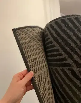 Tapis géométrique noir et gris 170x240 cm