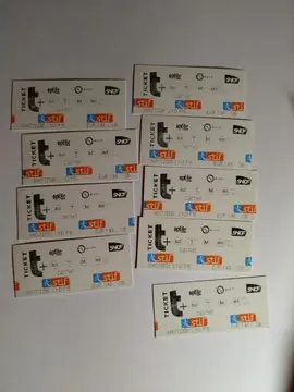9 tickets de métro de Paris