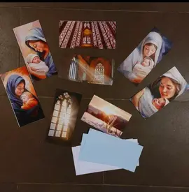 8 cartes - thème : nativité et vitraux