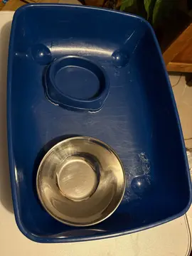 kit chat bac pour litière simple et bols eau et nourriture