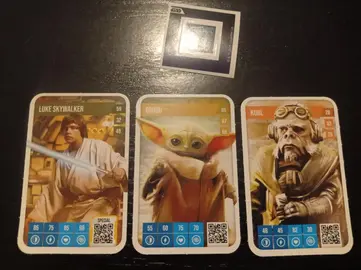 3 cartes Star Wars Auchan