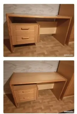 bureau et miroire assortie