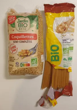 2 paquets de pâtes semi-complètes