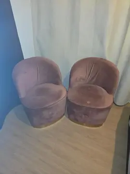 Fauteuils maison du monde rose et doré