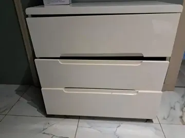 commode blanche laquée