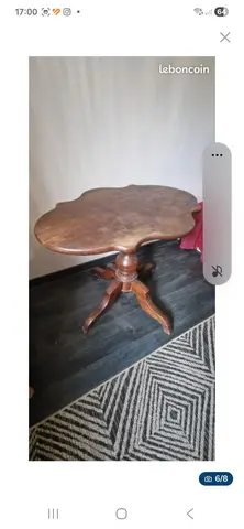 table guéridon en chêne