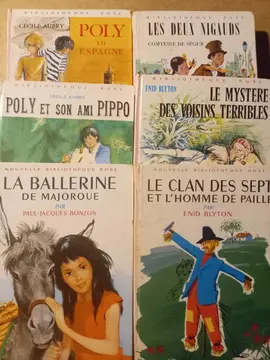 lot 6 livres bibliothèque rose