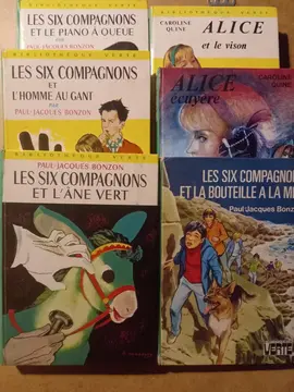 lot 6 livres bibliothèque verte