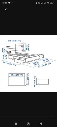 lit double sommier + Matelas
