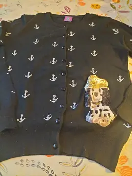 gilet marine et broderie