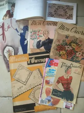 Modèles, patrons - tricot, broderie, couture années 50 & 60