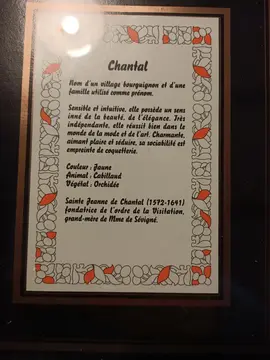cadre prénom Chantal