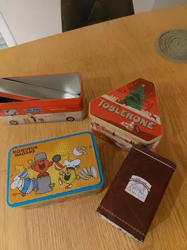 lots de 4 boîtes en fer