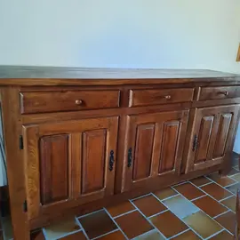 meuble enfilade merisier et 6 chaises