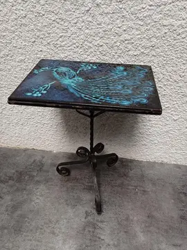 Petit piédestal metal + céramique