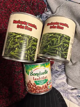 lentilles, haricots verts