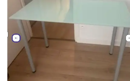 Bureau en verre trempé