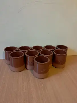 10 petits pots en terre