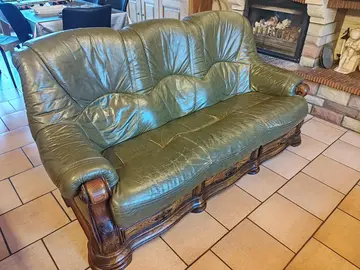 canapé 3 places avec tiroirs + fauteuil