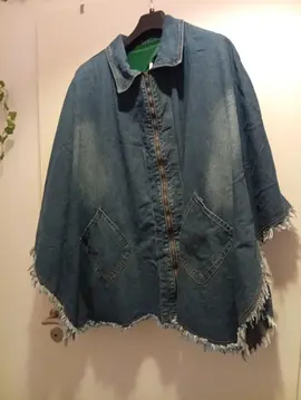 Poncho en denim. Taille 2X.