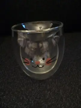 Tasse chat en verre