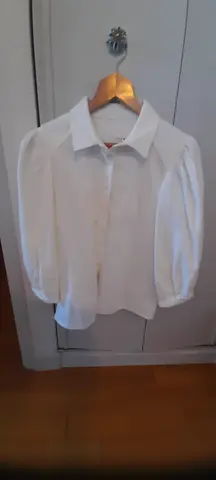 Chemisier blanc pour femme en coton épais