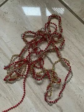 guirlande de Noël en perles bicolores