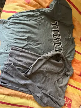 un. T-shirt et un sous pull garçon, taille M.