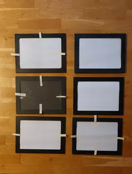 6 cadres en MDF noir