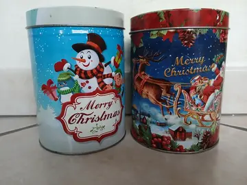 boîtes en métal joyeux Noël