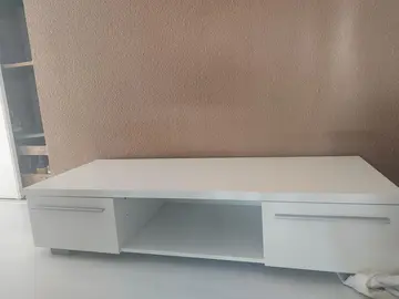 Meuble TV blanc laqué