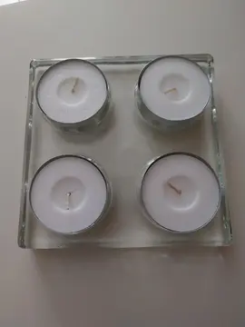 2 porte bougie en verre ( sans les bougies )