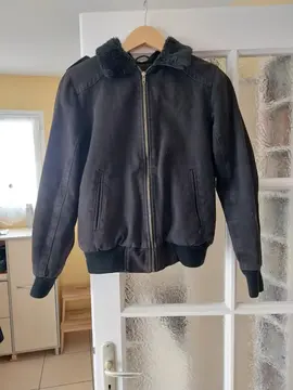 blouson noir pour adolescents taille S