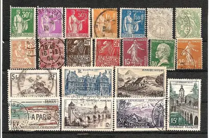 lot 1 de timbres français anciens