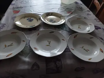 assiettes creuses et plates