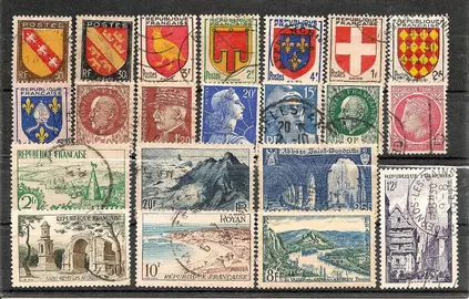 Lot 2 de timbres français anciens